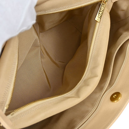 Chanel 2010-2011 Beige Calfskin Cerf Executive 2way Shoulder Tote Bag