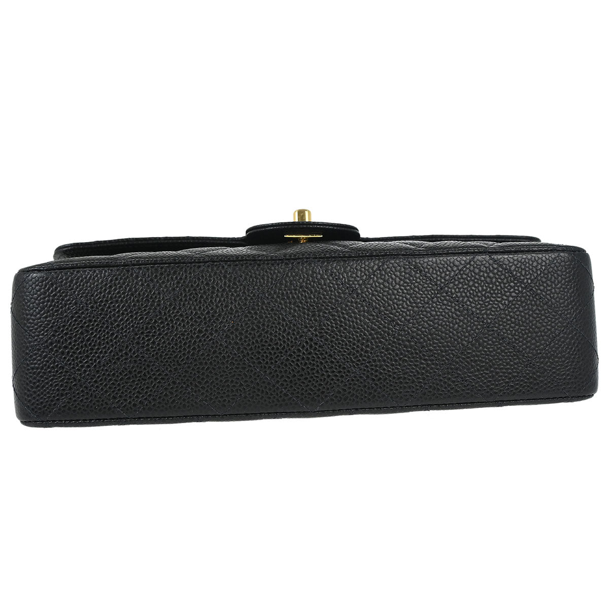 Chanel Black Caviar Skin Medium Classic Double Flap Shoulder Bag