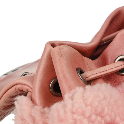 Chanel 2015-2016 Pink Calfskin Shearling Paris-Salzburg Mountain Backpack