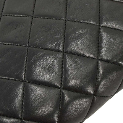 Chanel Black Lambskin Turnlock Small Full Flap Shoulder Bag