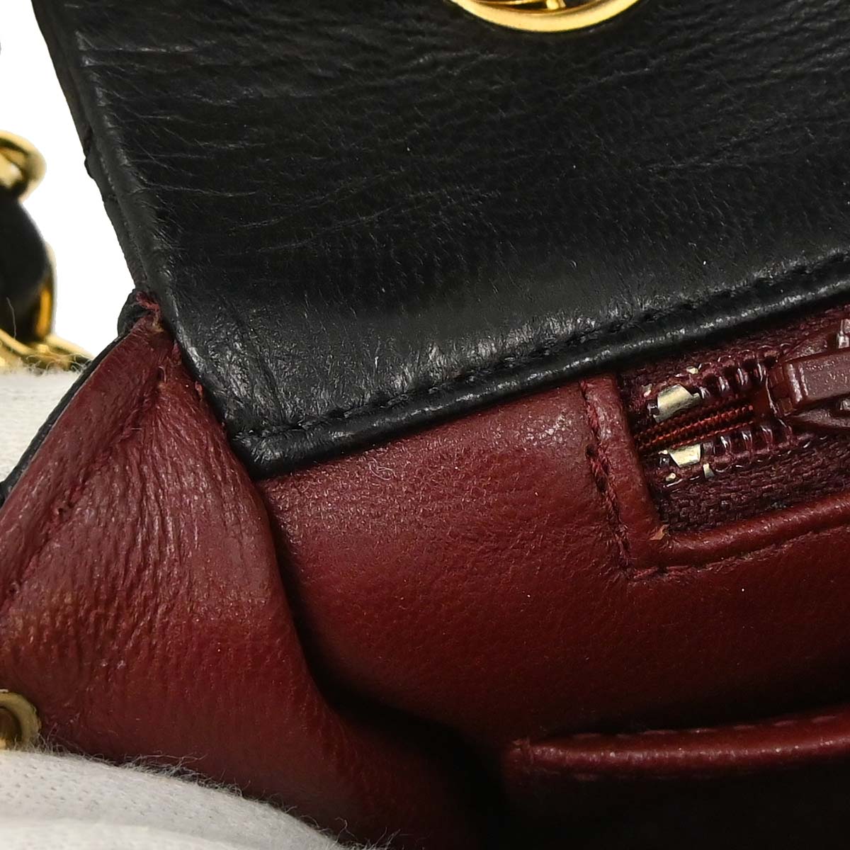 Chanel Black Lambskin Turnlock Small Full Flap Shoulder Bag