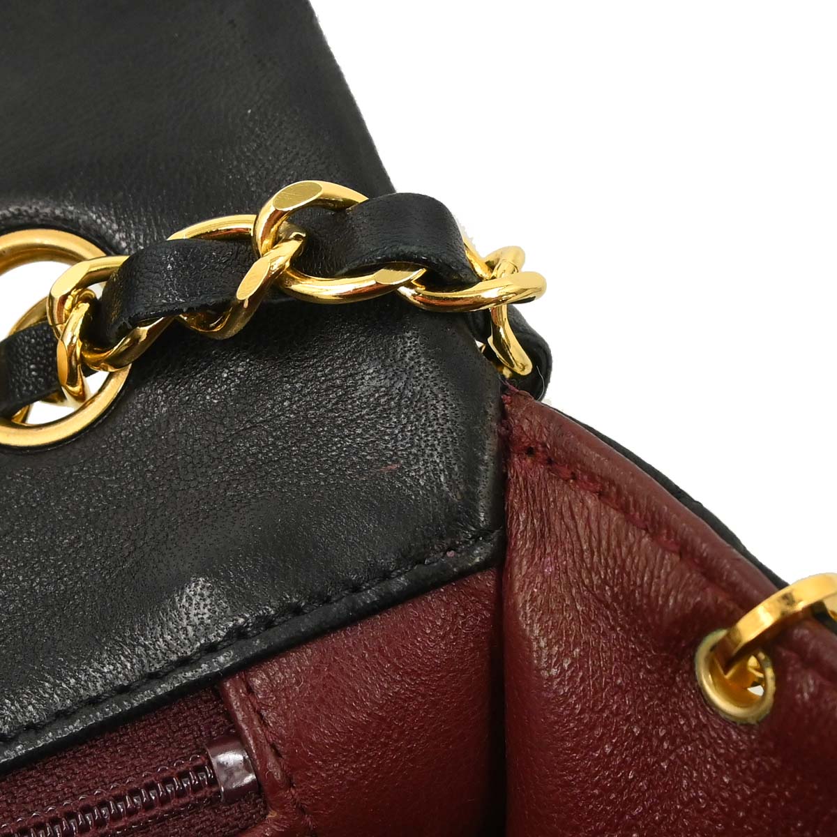 Chanel Black Lambskin Turnlock Small Full Flap Shoulder Bag