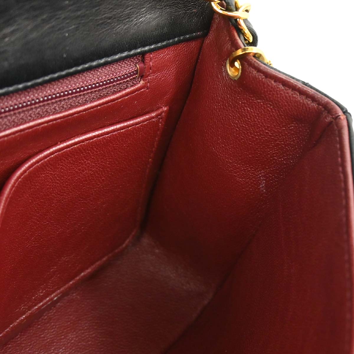 Chanel Black Lambskin Turnlock Small Full Flap Shoulder Bag
