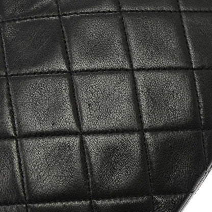 Chanel 1989-1991 Black Lambskin Turnlock Small Full Flap Shoulder Bag