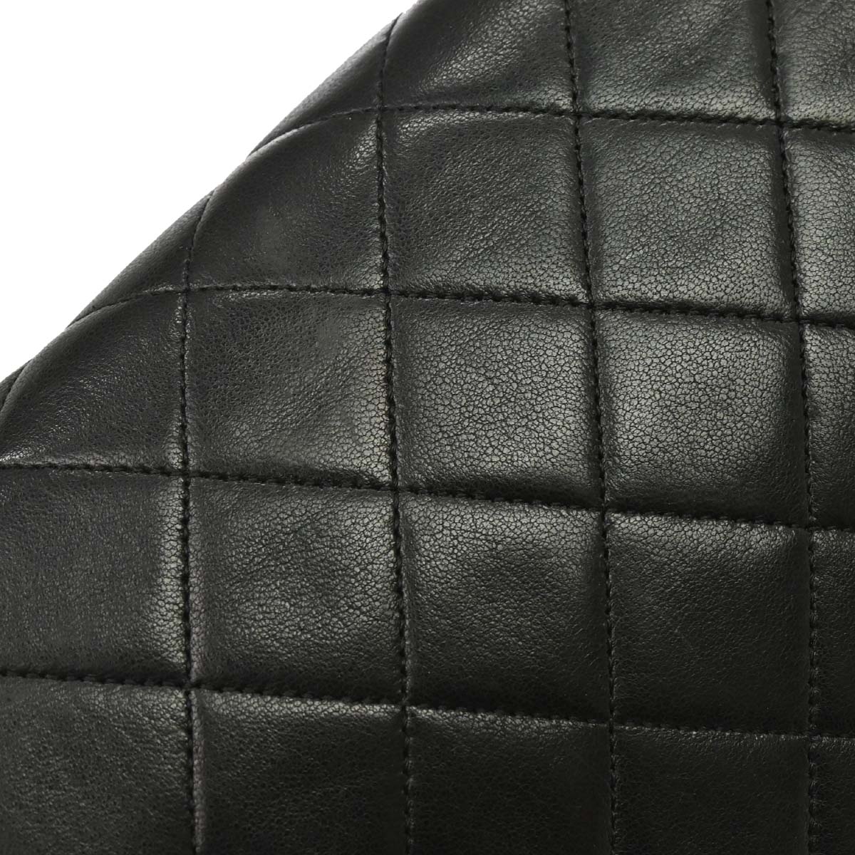 Chanel 1989-1991 Black Lambskin Turnlock Small Full Flap Shoulder Bag