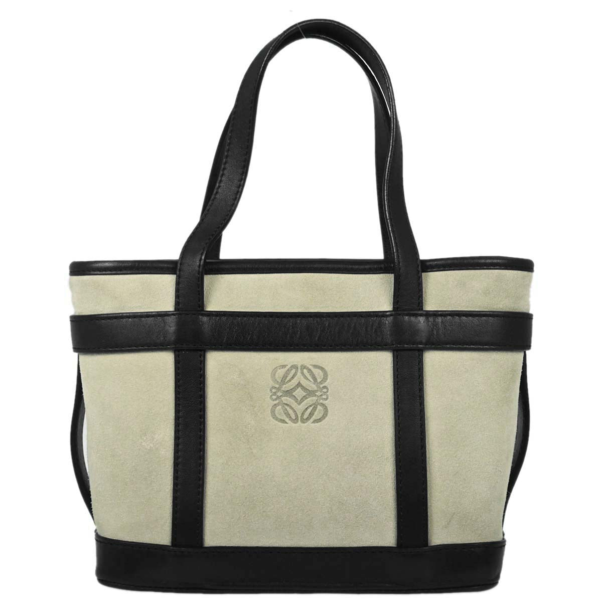 Loewe Gray Suede Anagram Tote Bag