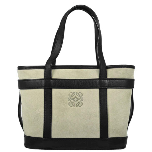 Loewe Gray Suede Anagram Tote Bag