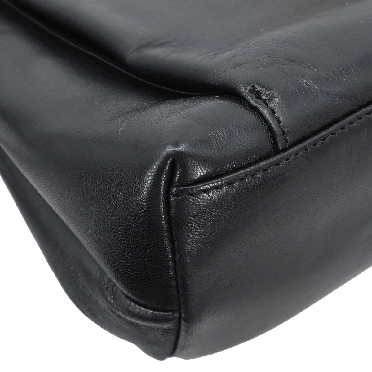 Chanel 1994-1996 Black Lambskin Shoulder Tote Bag