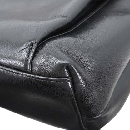 Chanel 1994-1996 Black Lambskin Shoulder Tote Bag
