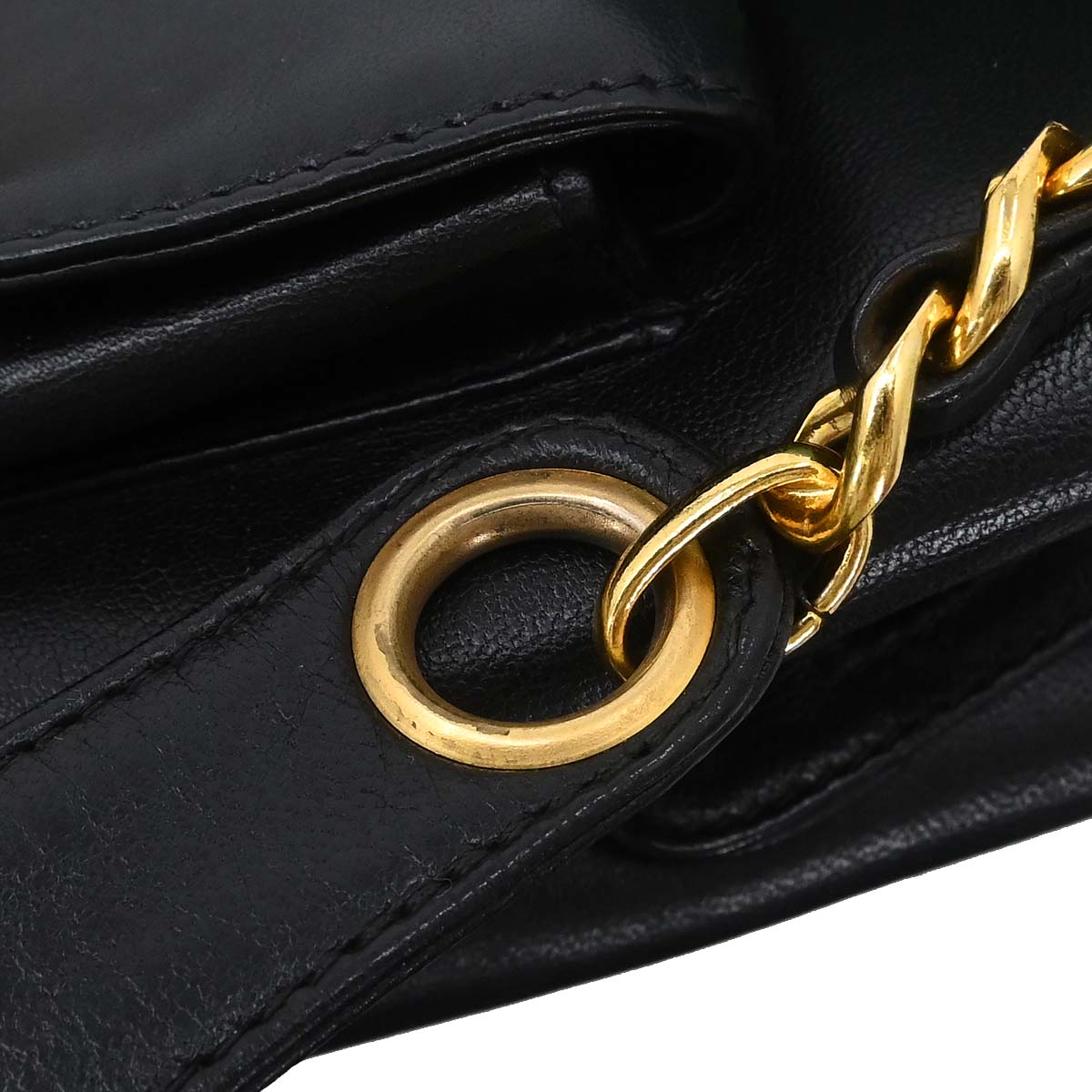 Chanel 1994-1996 Black Lambskin Shoulder Tote Bag