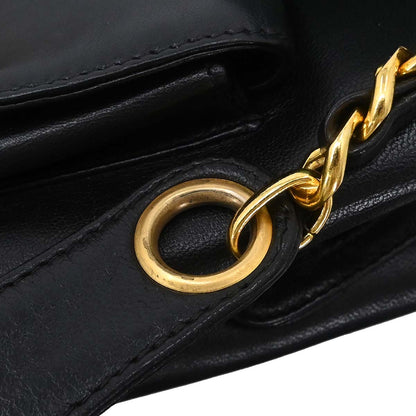 Chanel 1994-1996 Black Lambskin Shoulder Tote Bag