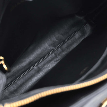 Chanel 1994-1996 Black Lambskin Shoulder Tote Bag