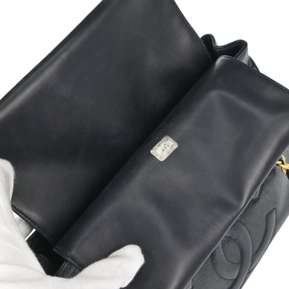 Chanel 1994-1996 Navy Caviar Skin Shoulder Tote Bag