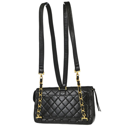 Chanel 1994-1996 Black Lambskin Classic Flap Backpack
