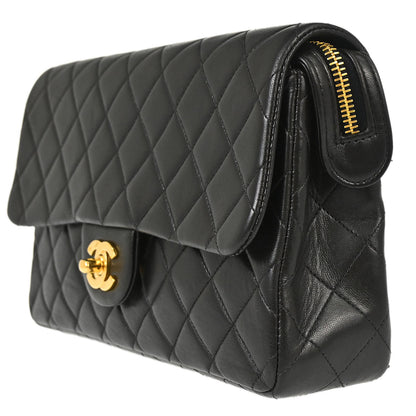 Chanel 1994-1996 Black Lambskin Classic Flap Backpack
