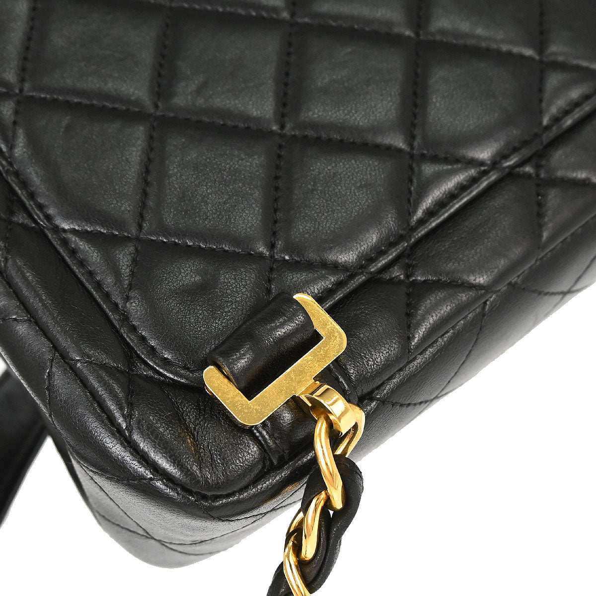Chanel 1994-1996 Black Lambskin Classic Flap Backpack