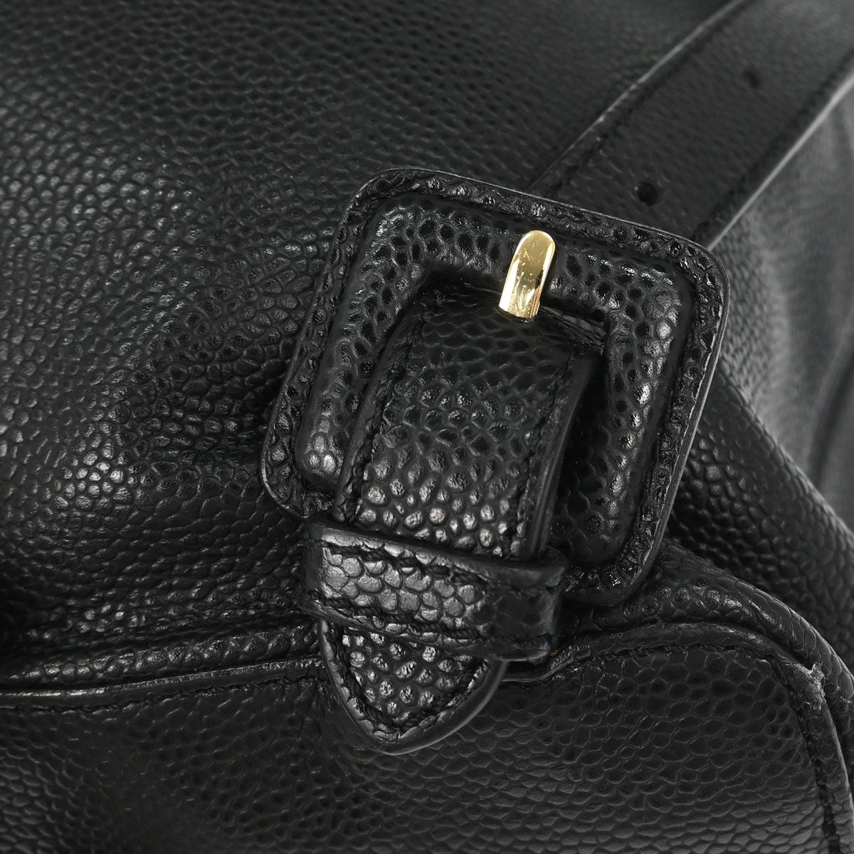 Chanel 1997-1999 Black Caviar Skin Backpack