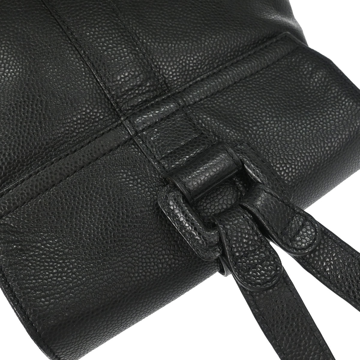 Chanel 1997-1999 Black Caviar Skin Backpack
