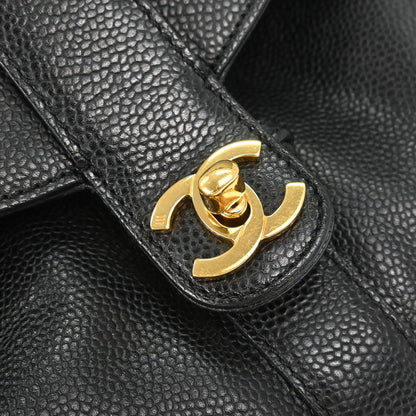 Chanel 1997-1999 Black Caviar Skin Backpack