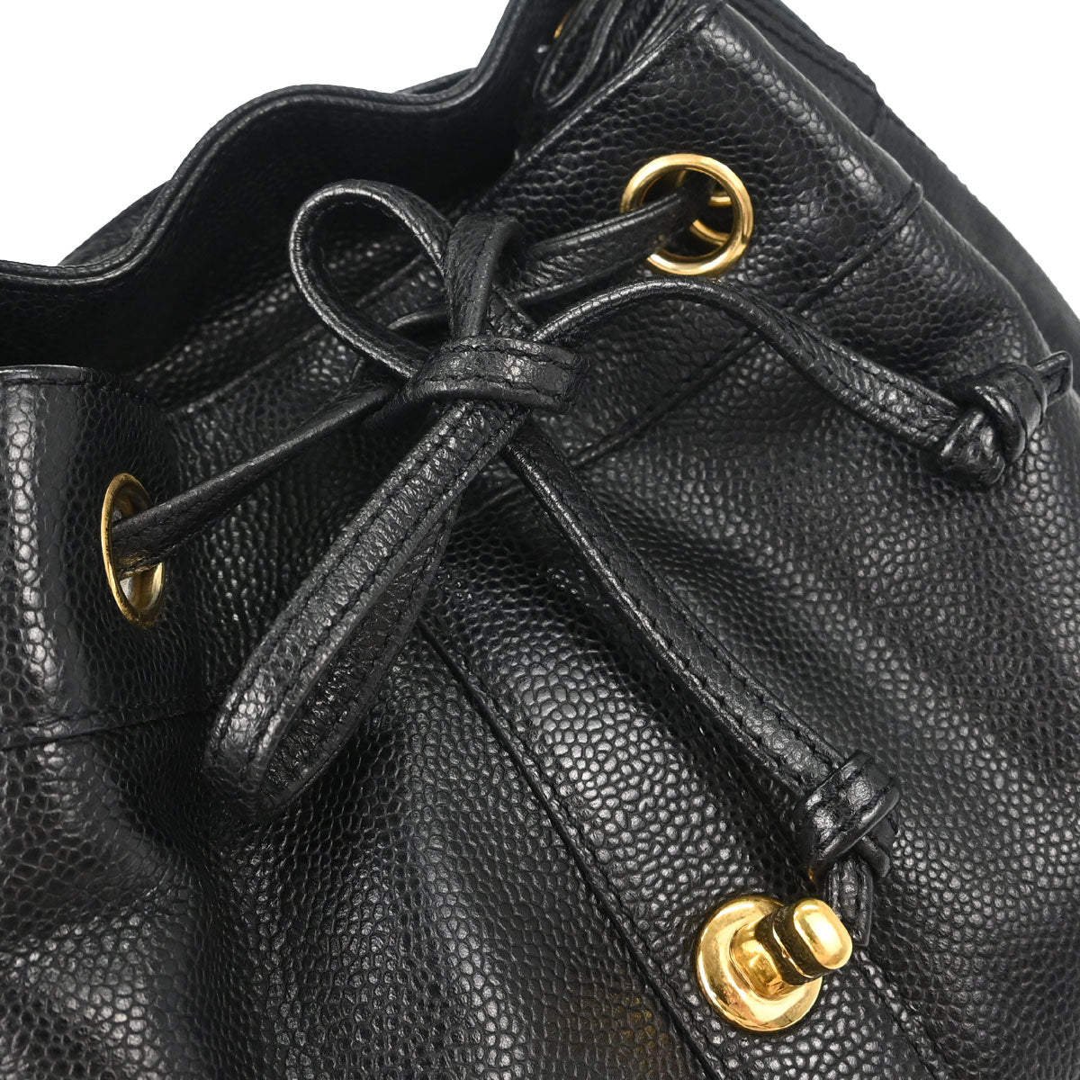 Chanel 1997-1999 Black Caviar Skin Backpack