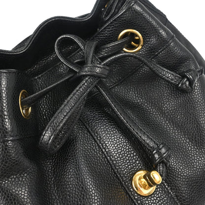 Chanel 1997-1999 Black Caviar Skin Backpack