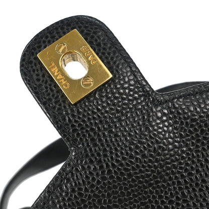 Chanel 1997-1999 Black Caviar Skin Backpack