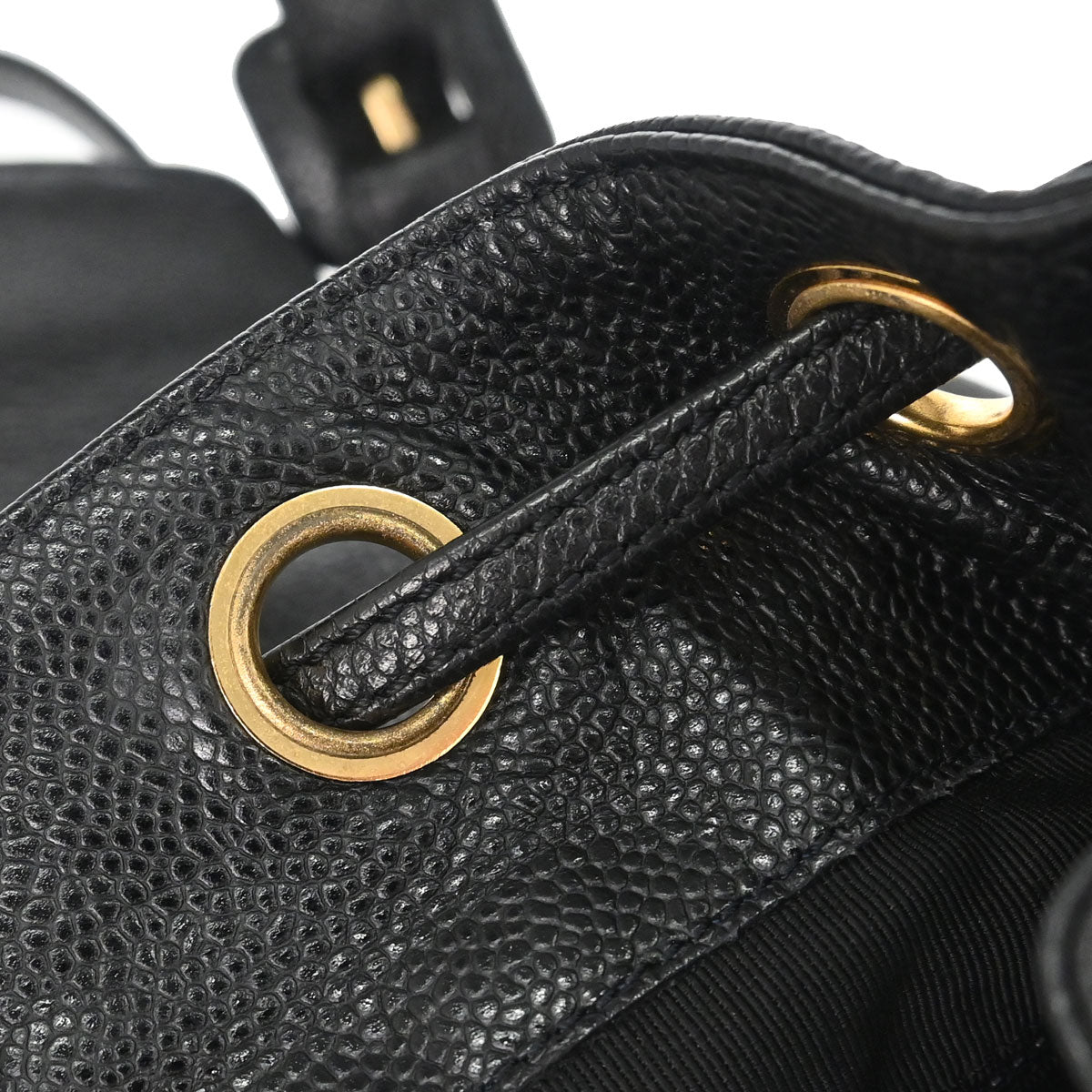 Chanel 1997-1999 Black Caviar Skin Backpack