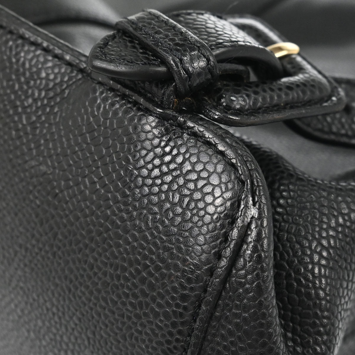Chanel 1997-1999 Black Caviar Skin Backpack