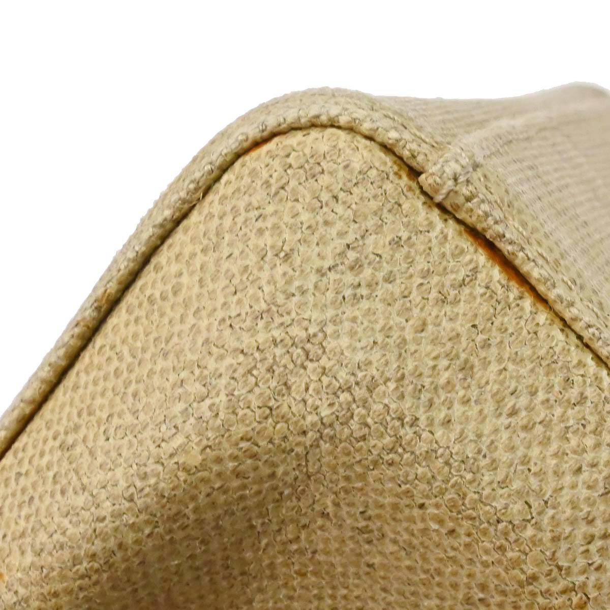 Chanel Beige Canvas Top Handle Straight Flap Handbag