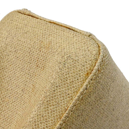 Chanel Beige Canvas Top Handle Straight Flap Handbag