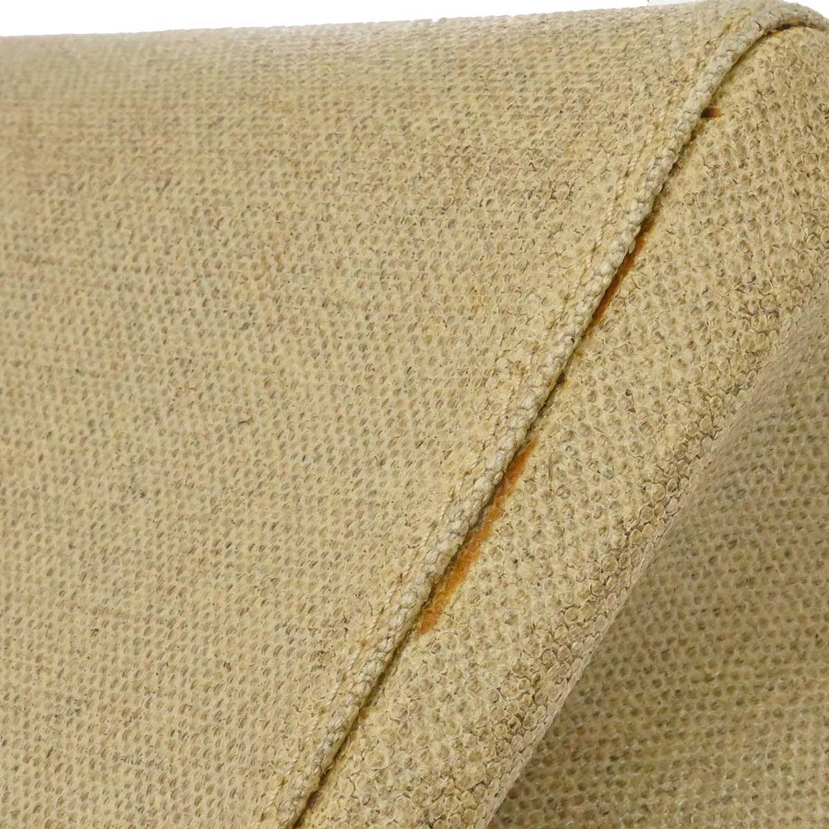 Chanel Beige Canvas Top Handle Straight Flap Handbag