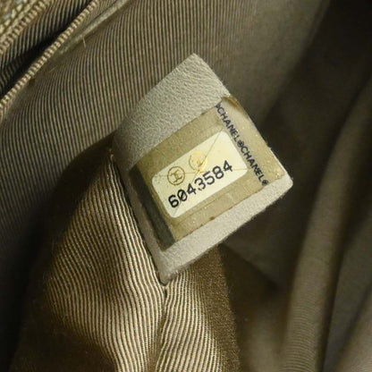 Chanel Beige Canvas Top Handle Straight Flap Handbag