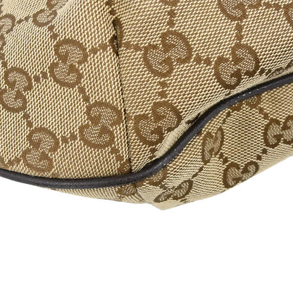 Gucci Brown Beige Canvas GG Shoulder Bag
