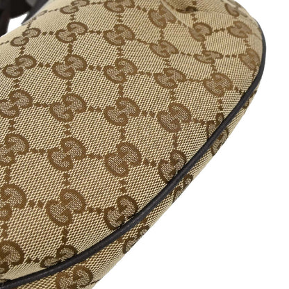 Gucci Brown Beige Canvas GG Shoulder Bag