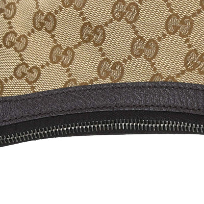 Gucci Brown Beige Canvas GG Shoulder Bag