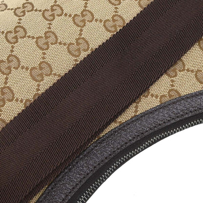 Gucci Brown Beige Canvas GG Shoulder Bag