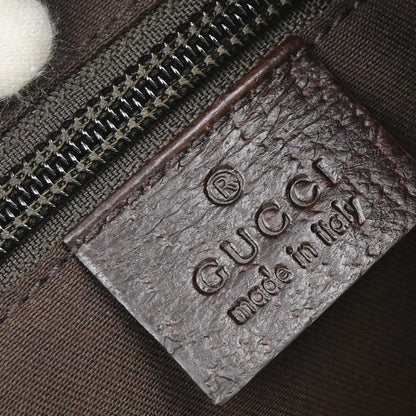 Gucci Brown Beige Canvas GG Shoulder Bag