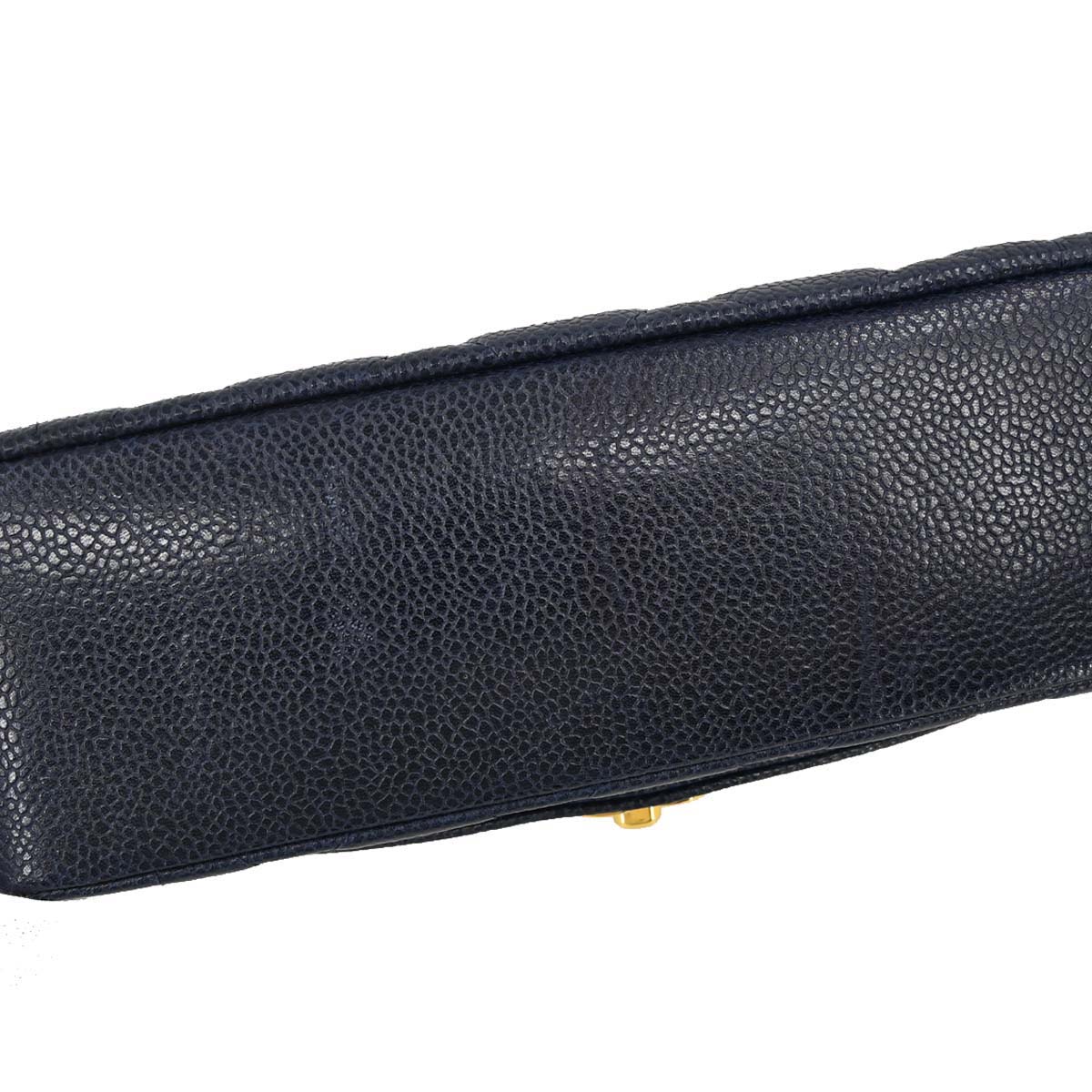 Chanel 1991-1994 Navy Caviar Skin Small Diana Shoulder Bag
