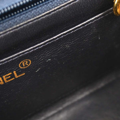 Chanel 1991-1994 Navy Caviar Skin Small Diana Shoulder Bag