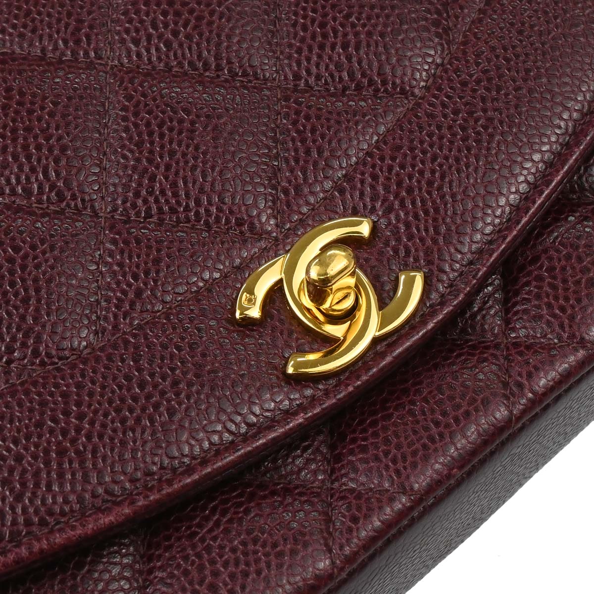 Chanel Bordeaux Caviar Skin Small Diana Shoulder Bag