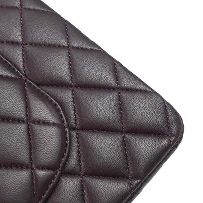 Chanel 2011 Purple Lambskin Medium Classic Double Flap Shoulder Bag