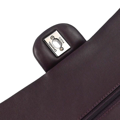 Chanel 2011 Purple Lambskin Medium Classic Double Flap Shoulder Bag