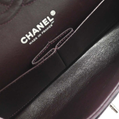 Chanel 2011 Purple Lambskin Medium Classic Double Flap Shoulder Bag