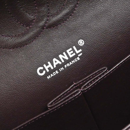Chanel 2011 Purple Lambskin Medium Classic Double Flap Shoulder Bag