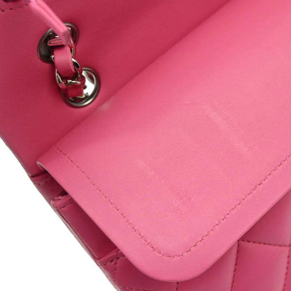 Chanel 2019 Pink Lambskin Medium Classic Double Flap Shoulder Bag