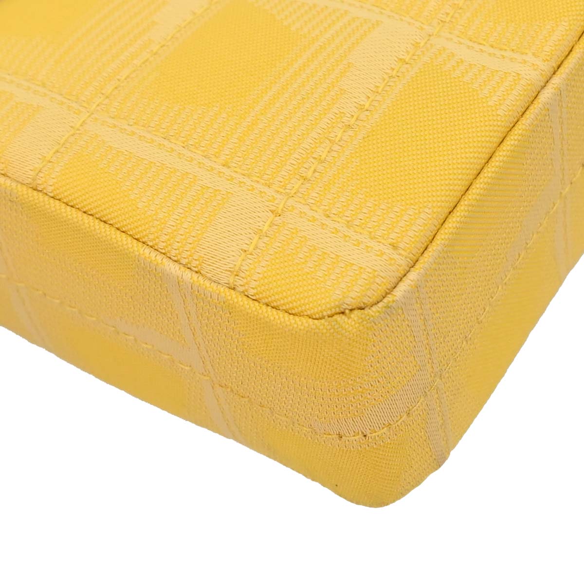 Chanel Yellow Jacquard Nylon Travel Line East West Shoulder Bag
