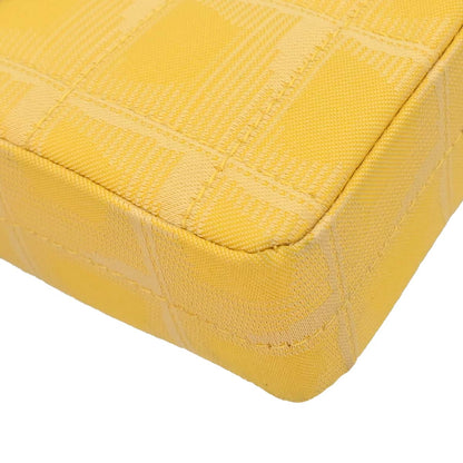 Chanel Yellow Jacquard Nylon Travel Line East West Shoulder Bag
