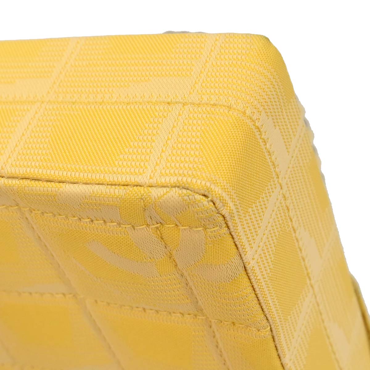 Chanel Yellow Jacquard Nylon Travel Line East West Shoulder Bag