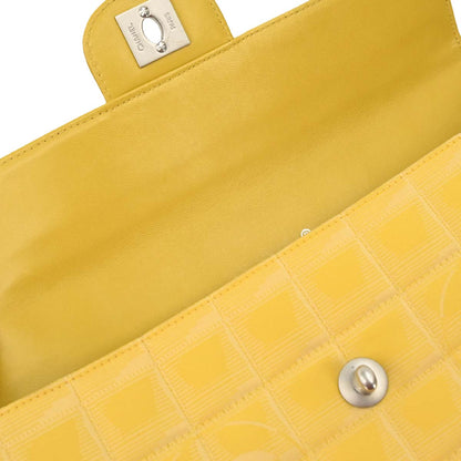 Chanel Yellow Jacquard Nylon Travel Line East West Shoulder Bag