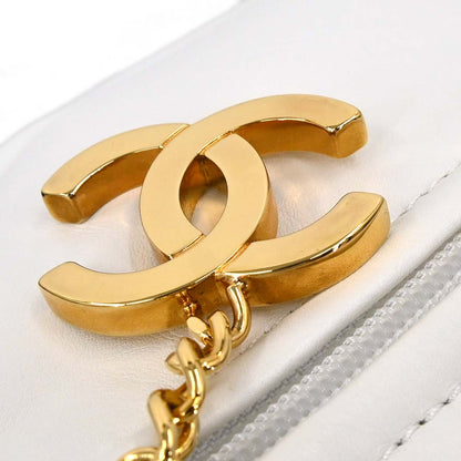 Chanel 2008-2009 White Lambskin Rodeo Drive Shoulder Bag
